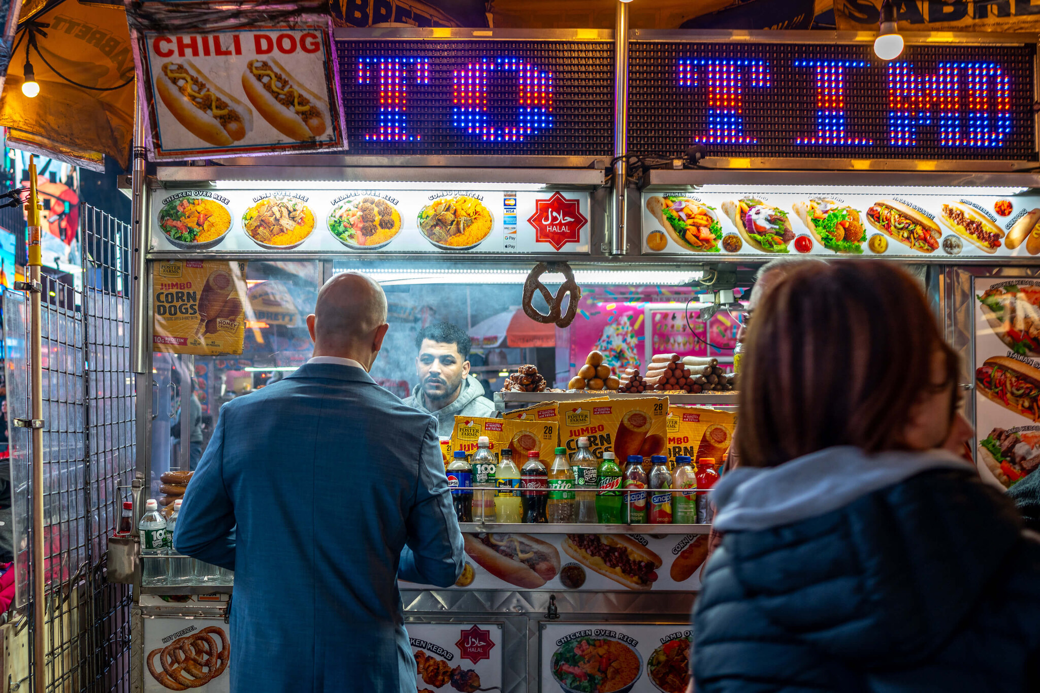 New York Street Food at Night