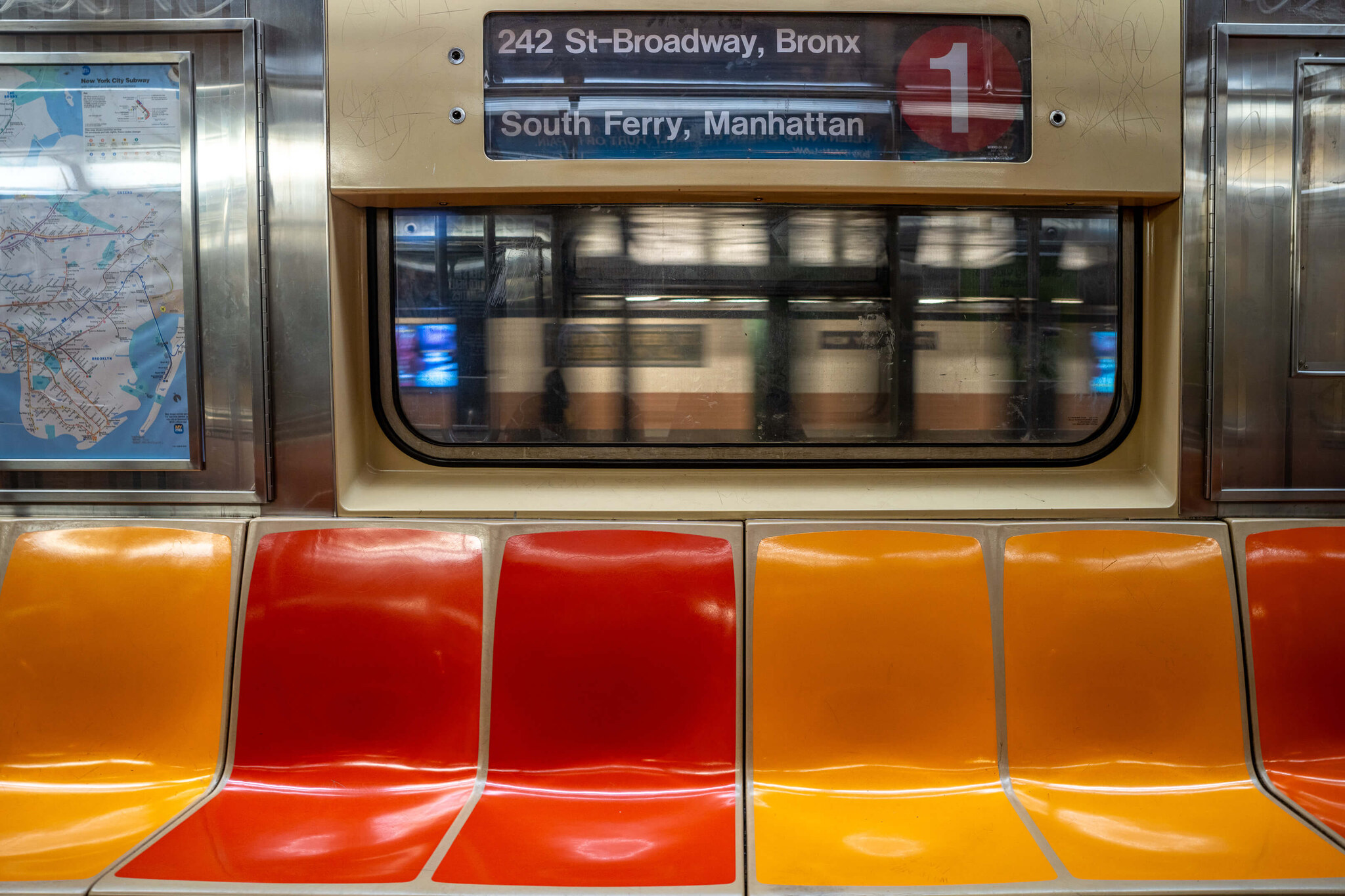 Empty Seats on the New York Subway