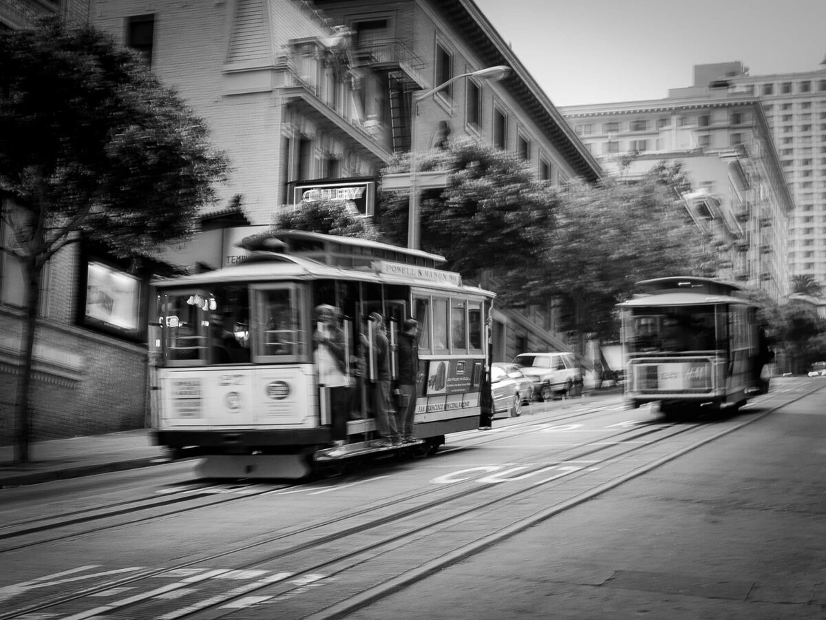 Cable Cars in Motion, San Francisco