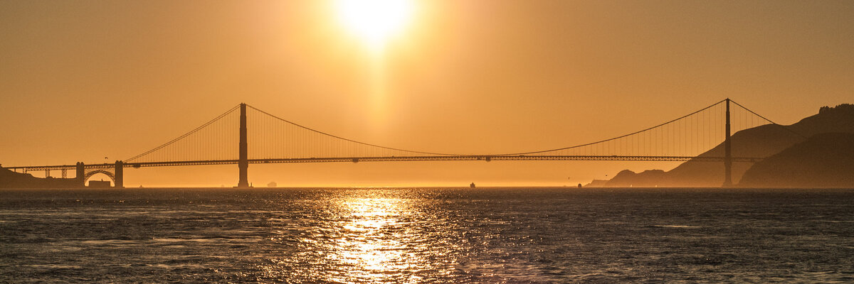 Sunset over the Golden Gate